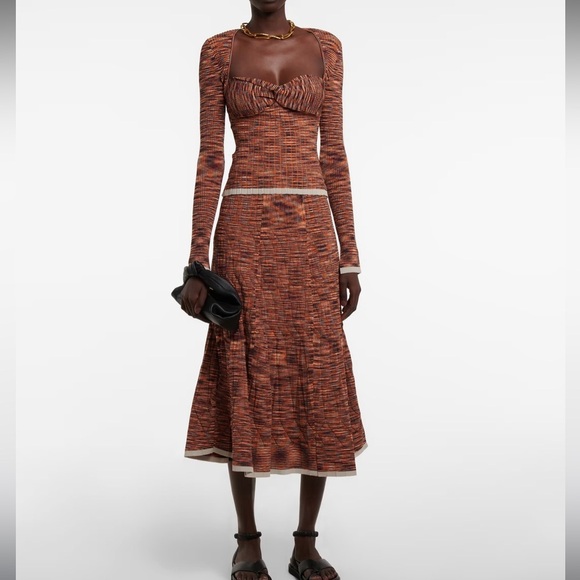 Jonathan Simkhai Dresses & Skirts - SIMKHAI Space-dyed pleated knit midi skirt